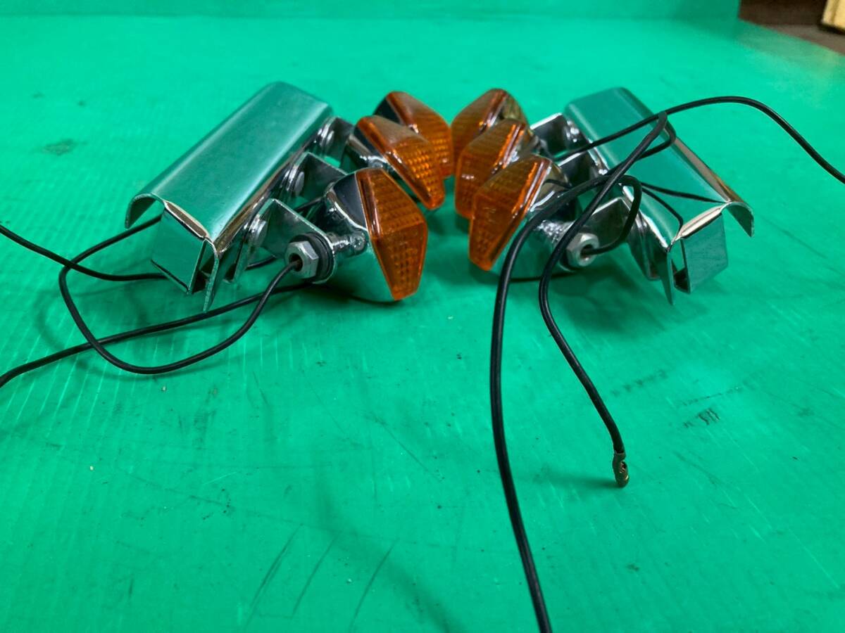 80*1FG【バイク オートバイ用】3連 ウインカー 左右セット 族車 251024_画像4