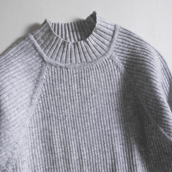 新品■SHIPSシップス■ウール混!総針カーディガン×ワイドリブワンピースニットセットアップ グレーM♪パールライクなボタン♪_画像5