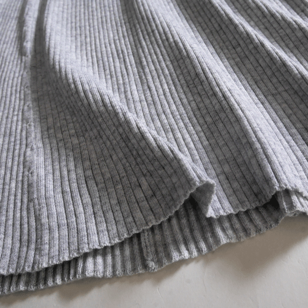 新品■SHIPSシップス■ウール混!総針カーディガン×ワイドリブワンピースニットセットアップ グレーM♪パールライクなボタン♪_画像7