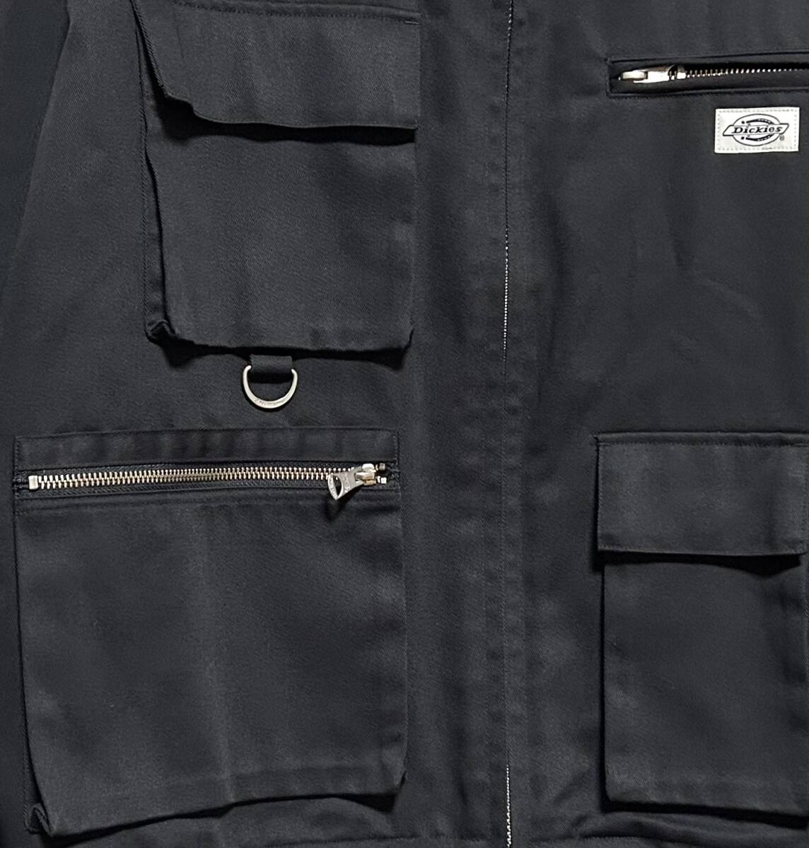 【美品】BEDWIN & THE HEART BREAKERS × DICKIES WORK JKT（2）黒 ベドウィン ディッキーズ ワーク カーゴ ジャケット 短丈 ボックス_画像4