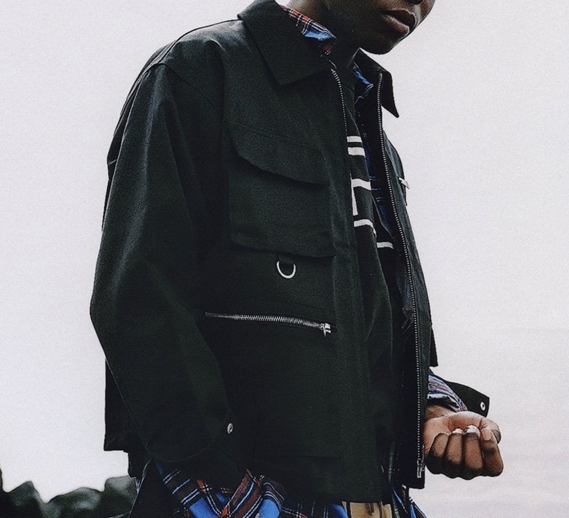 【美品】BEDWIN & THE HEART BREAKERS × DICKIES WORK JKT（2）黒 ベドウィン ディッキーズ ワーク カーゴ ジャケット 短丈 ボックス_画像9