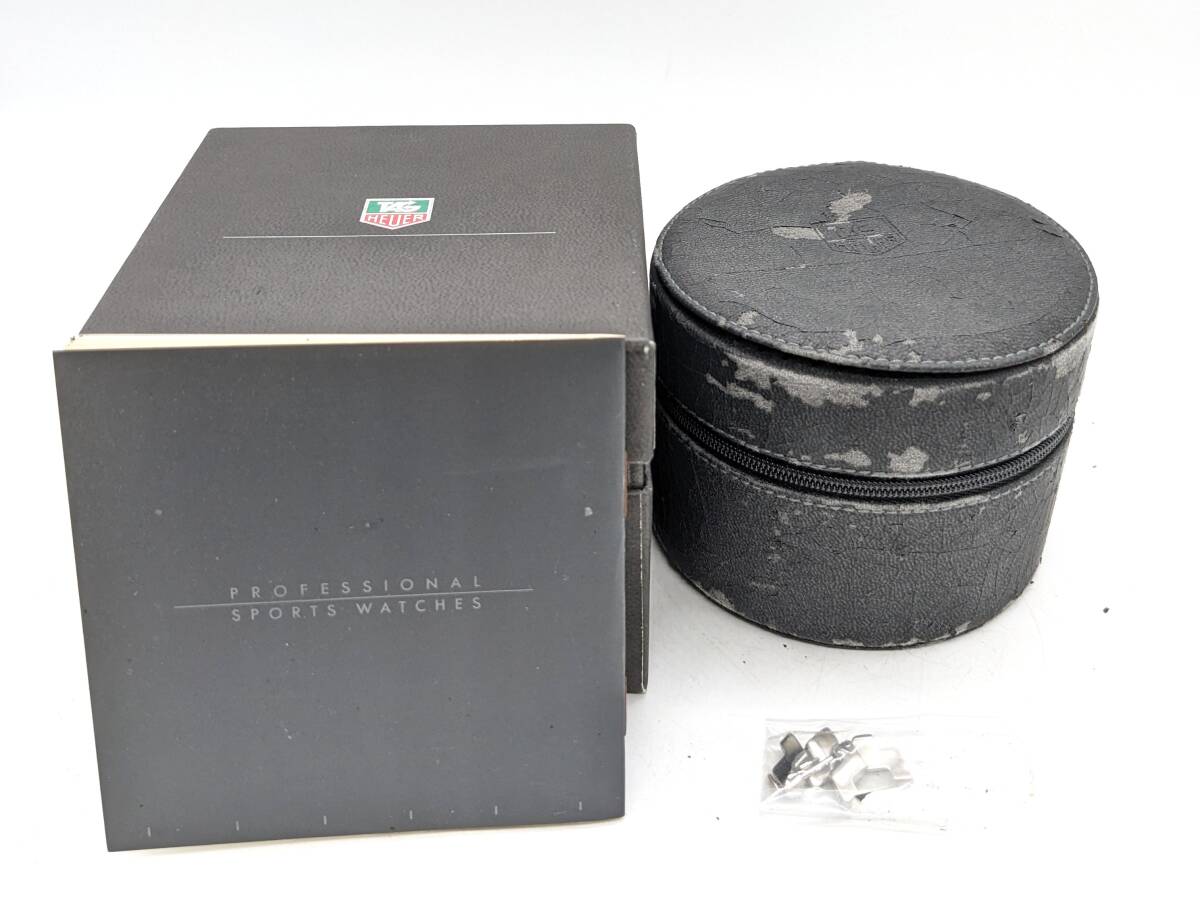 ■【稼働・ケース付】TAG HEUER タグホイヤー リンク WT1210 プロフェッショナル 200ｍ 黒文字盤 クオーツ コマ付_画像8