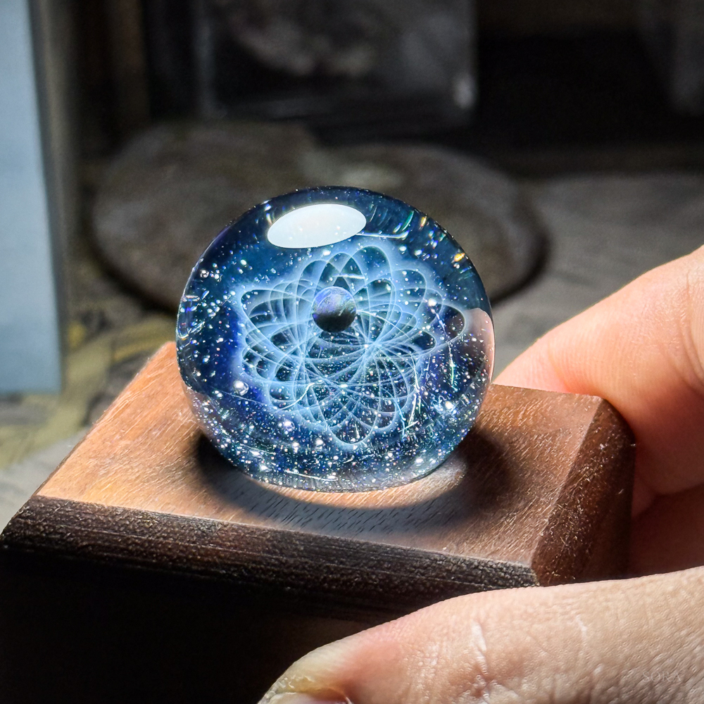 宇宙のガラス作品 星の軌跡 SORA制作 ミニガラスマーブル 一点物 アート作品_画像4