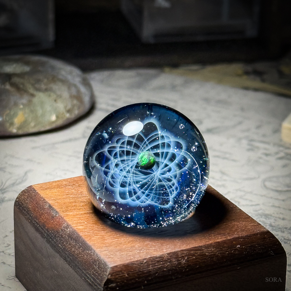 宇宙のガラス作品 星の軌跡 SORA制作 ミニガラスマーブル 一点物 アート作品_画像5