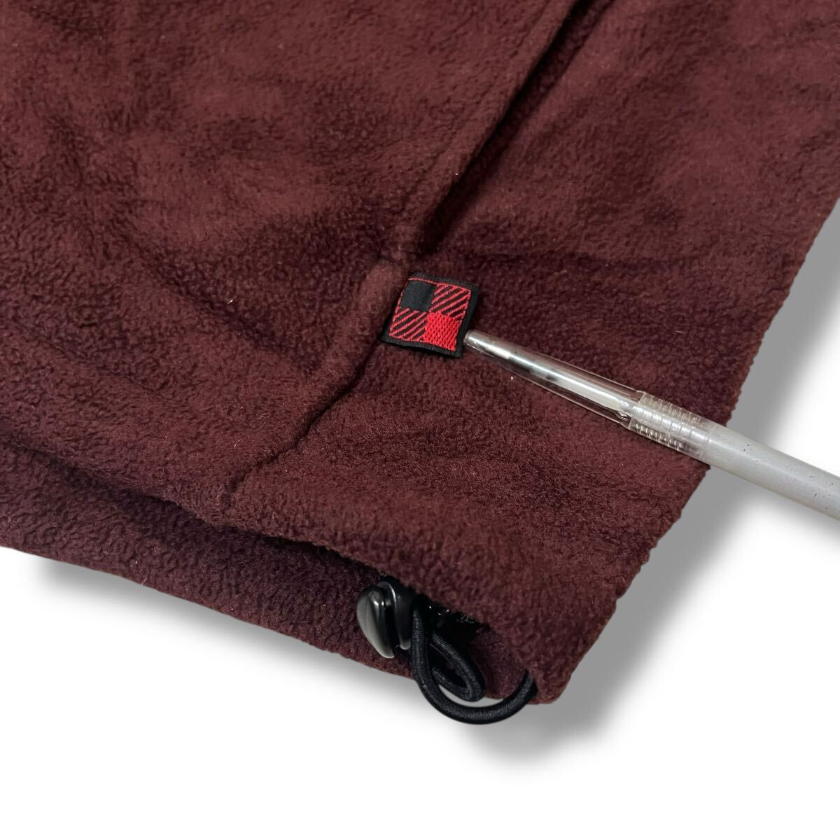 WOOLRICH(ウールリッチ) フルジップ フリースベスト ワインレッド XL アウトドア ギア キャンプ ビンテージベスト 古着_画像6