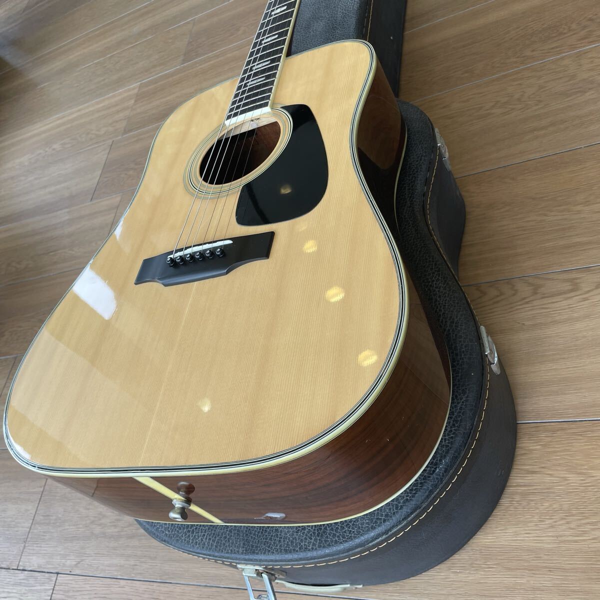 Morris WS-50E モーリス アコースティックギター ハードケース付 弦楽器 音楽 動作未確認 現状品_画像7