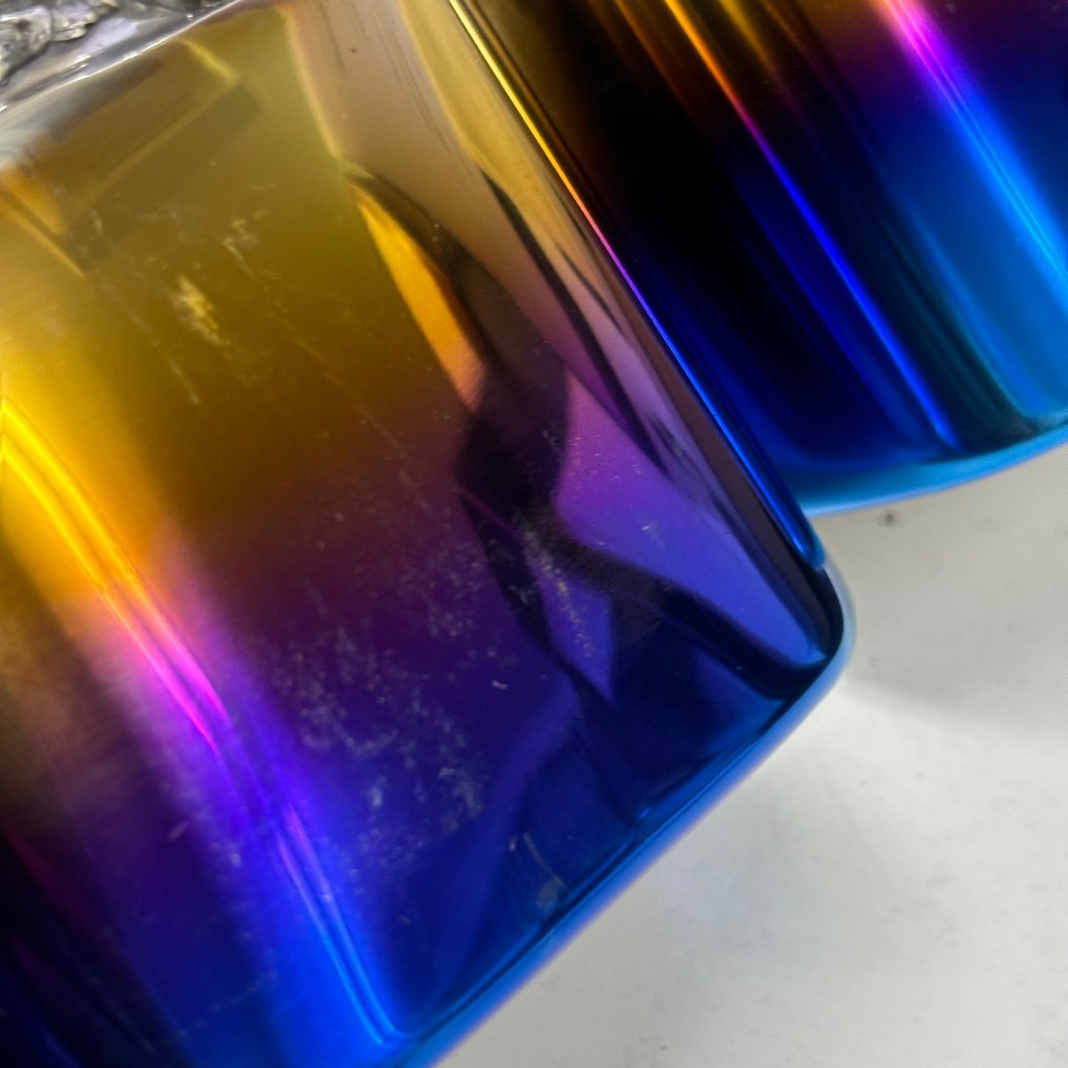 【訳あり品】80 ヴォクシー ノア エスクァイア用 マフラーカッター チタン調 二本出し VOXY NOAH カスタム パーツ ドレスアップ [OU]_画像8