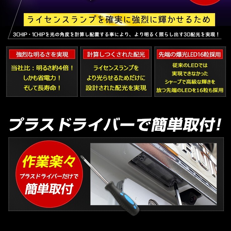 150 プラド ランドクルーザー 専用 LED ライセンス 全グレード ナンバー灯 2個1セット 車検対応_画像4