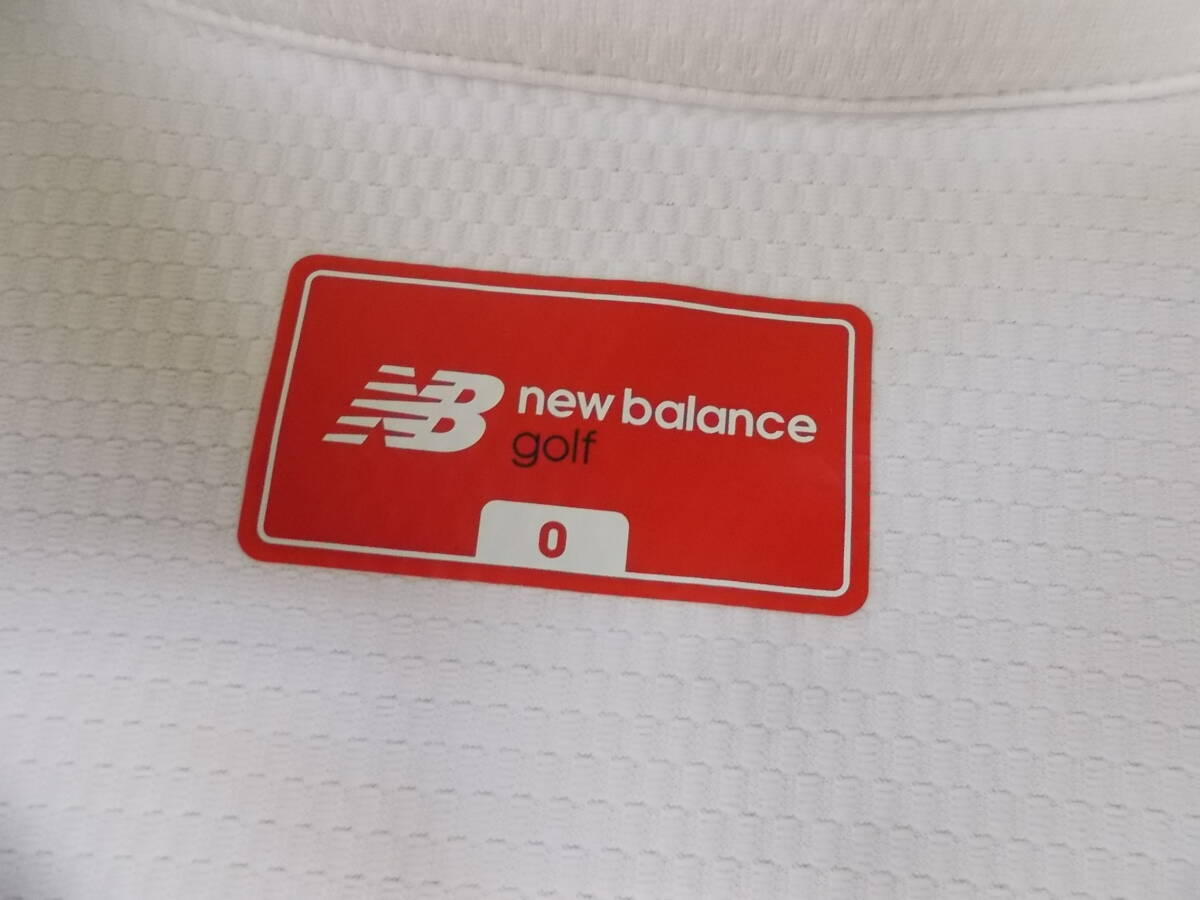 b1526◆New Balance GOLF ストレッチ UVカット 半袖 ポロシャツ◆ニューバランズ ゴルフ レディース 012-1166510 サイズ0 黄/白 7J_画像6