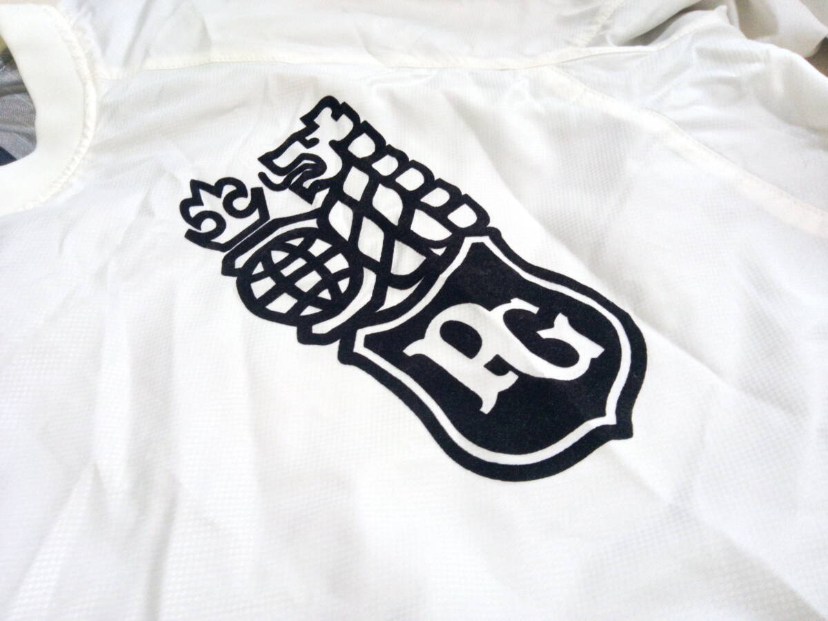 美品　PEARLY GATES　パーリーゲイツ　起毛ワッペン　メンズスニードジャックブルゾン　オフfホワイト撥水裏蓄熱保温素材　メンズ5　L相当_画像3