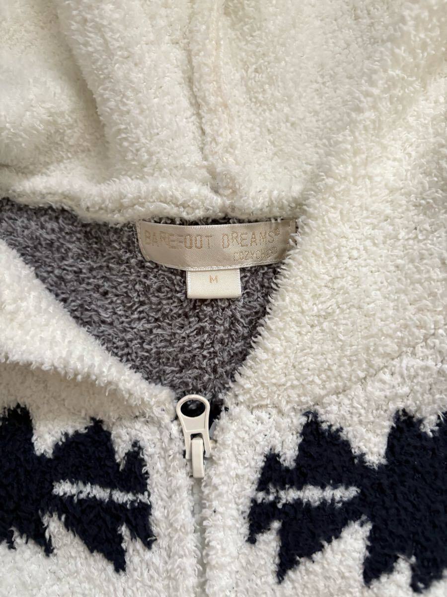 BAREFOOT DREAMS ベアフットドリームスネイティブ柄ジップアップ ボアパーカーM_画像3