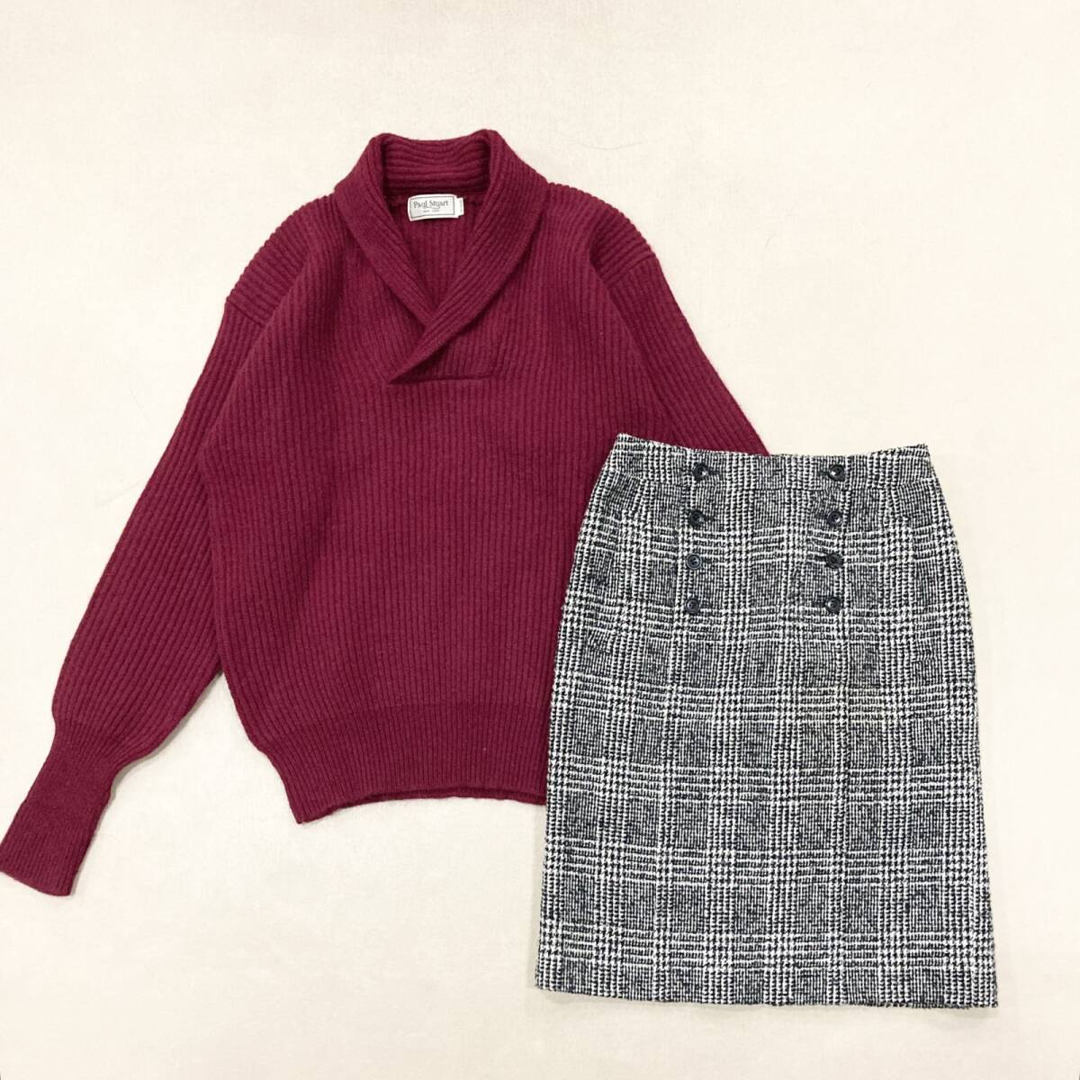★ PAUL STUART ポールスチュアート 16点 まとめ トップス ボトムス ワンピース ジャケット セーター サイズMIX レディース 卸現状品 7.1kgの画像3