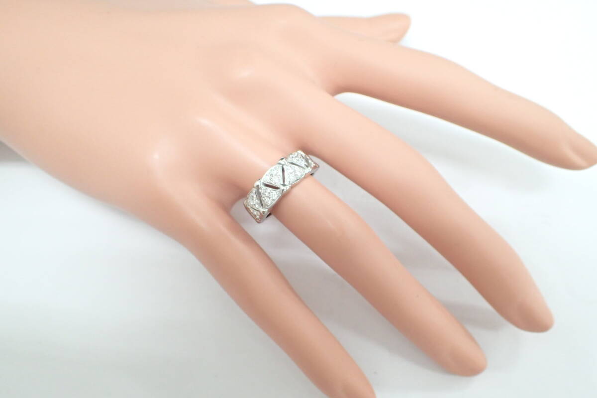 29/美品 ミキモト Pt950 ダイヤ計0.26ct リング 指輪_画像8