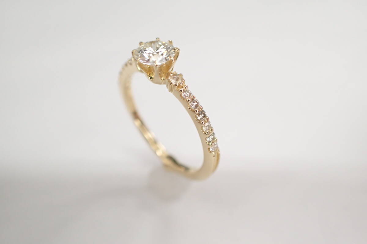 31/美品 セイレーンアズーロ K18 ダイヤ0.303ct リング 指輪_画像4