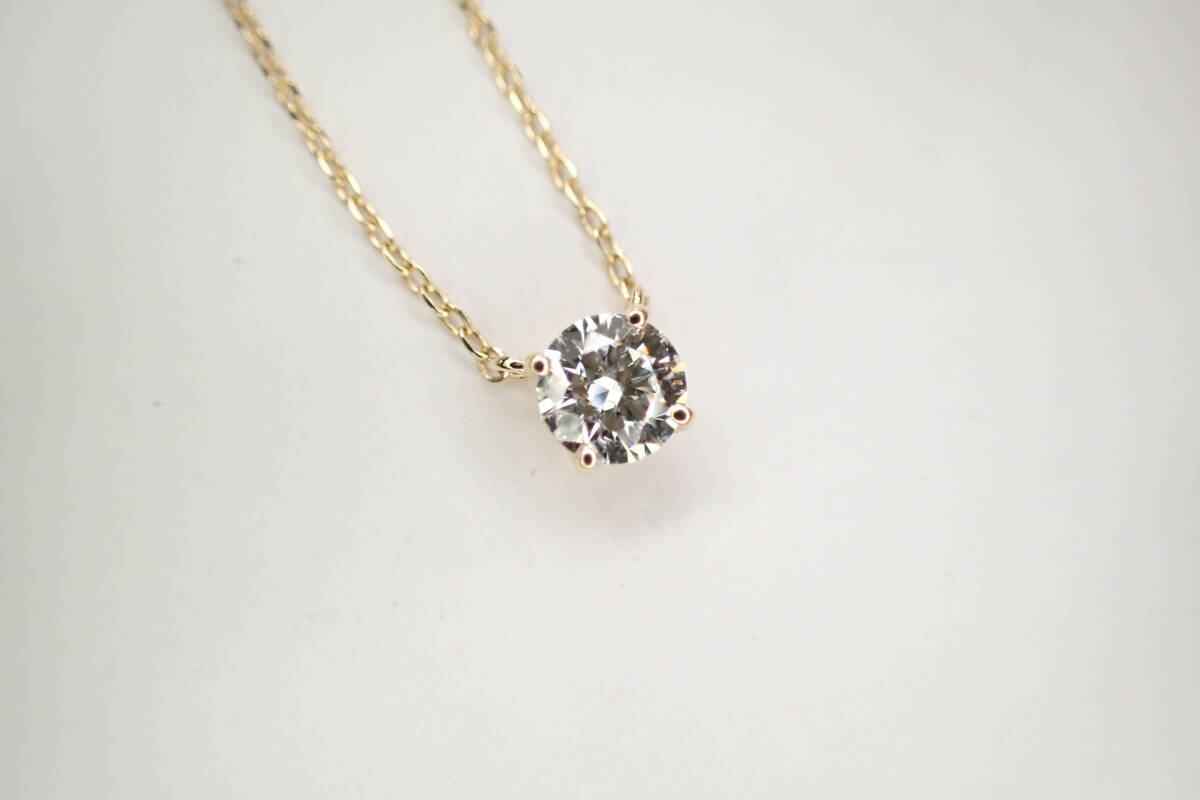 31/ прекрасный товар Vendome Aoyama голубой yamaK18 diamond 0.271 колье 