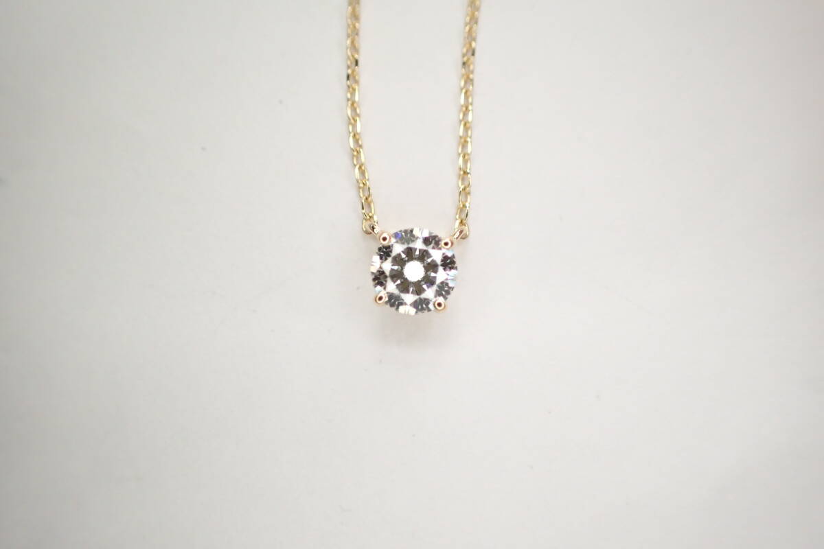 31/ прекрасный товар Vendome Aoyama голубой yamaK18 diamond 0.271 колье 