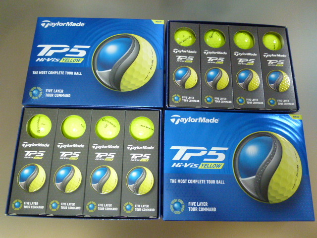 ◆2024年/最新！New TP5！日本正規品【TaylorMade】テーラーメイド New TP5/YE/2ダース/イエロー/新品【5層構造】_画像1