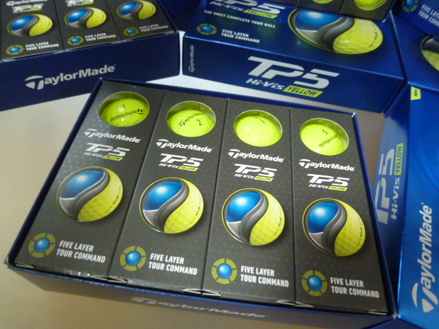 ◆2024年/最新！New TP5！日本正規品【TaylorMade】テーラーメイド New TP5/YE/2ダース/イエロー/新品【5層構造】_画像4