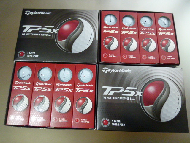 ◆2024年/最新!New TP5x!日本正規品【TaylorMade】テーラーメイド New TP5X/WH/2ダース/ホワイト/新品【5層構造】_画像1