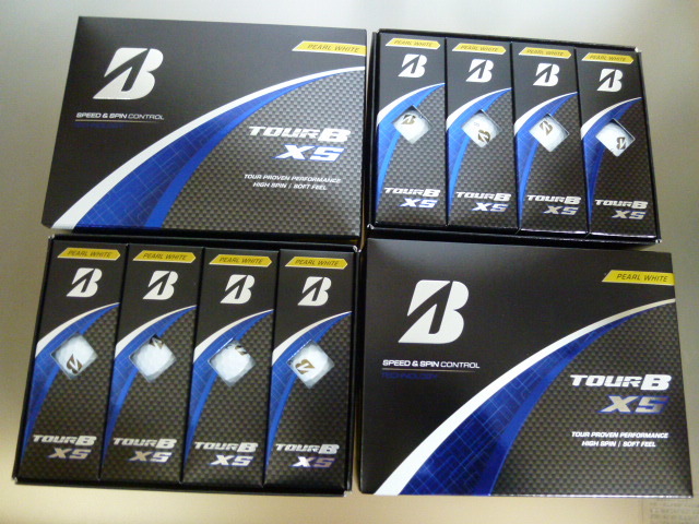 ◆2024年！最新◆ブリヂストン New TOUR B XS/パールホワイト/1ダース ”Ｂ”マーク！新品/正規日本仕様/ツアーBXS/PWH/タイガーウッズ★_画像4
