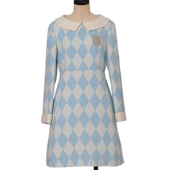 ワンピース　ダイヤ柄　MILK 　レッド　ワンダーパターンDress_画像3