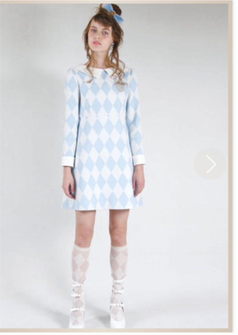 ワンピース　ダイヤ柄　MILK 　レッド　ワンダーパターンDress_画像4