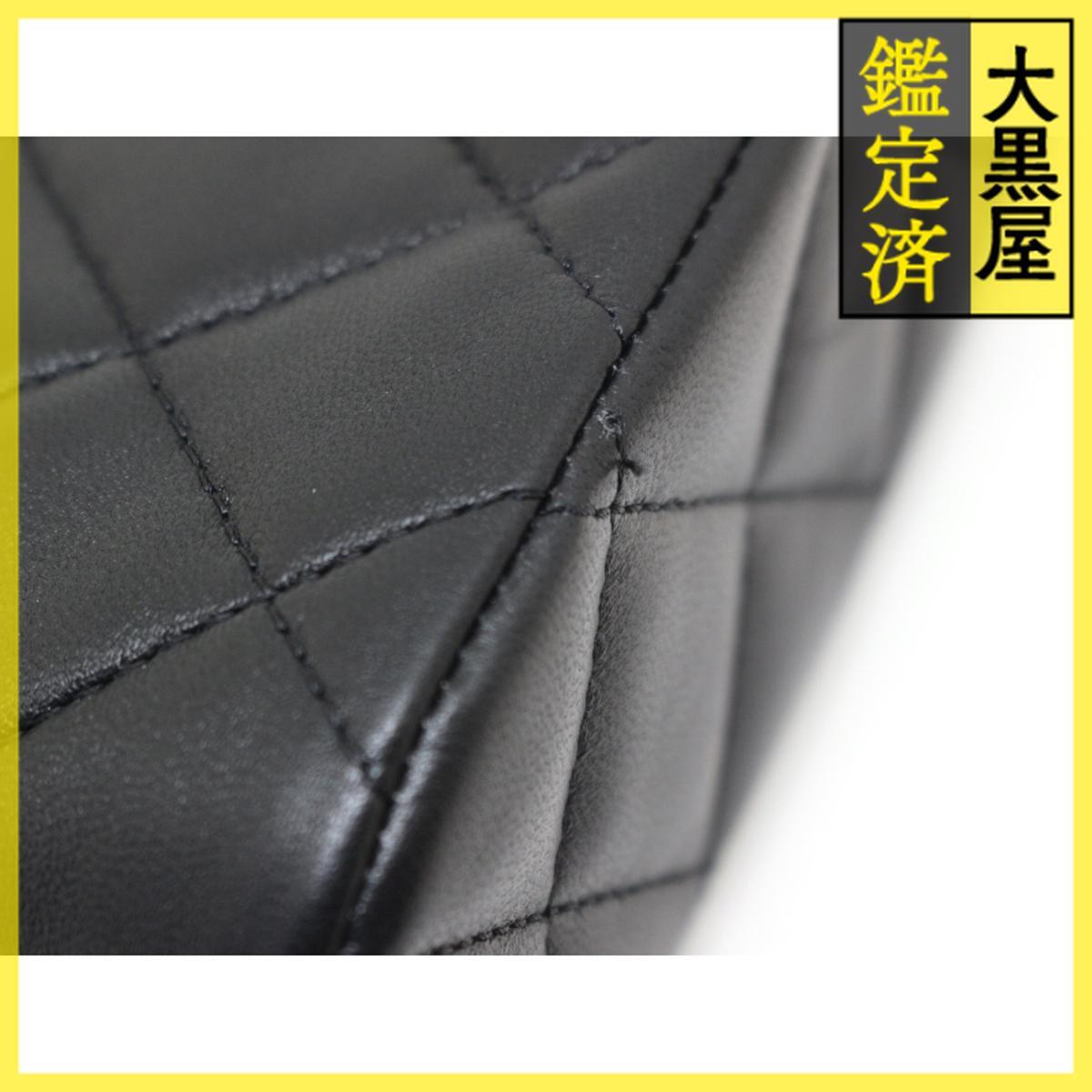 CHANEL シャネル マトラッセ ミニチェーンクラッチ ブラック GP ゴールド金具 ラムスキン 2143400228174_画像7