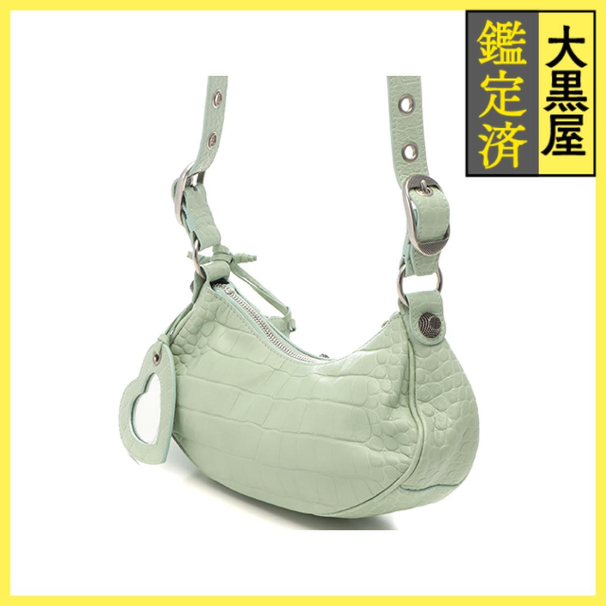 BALENCIAGA Balenciaga LUKA гол XS сумка на плечо кожа светло-зеленый 671309 2147300405031