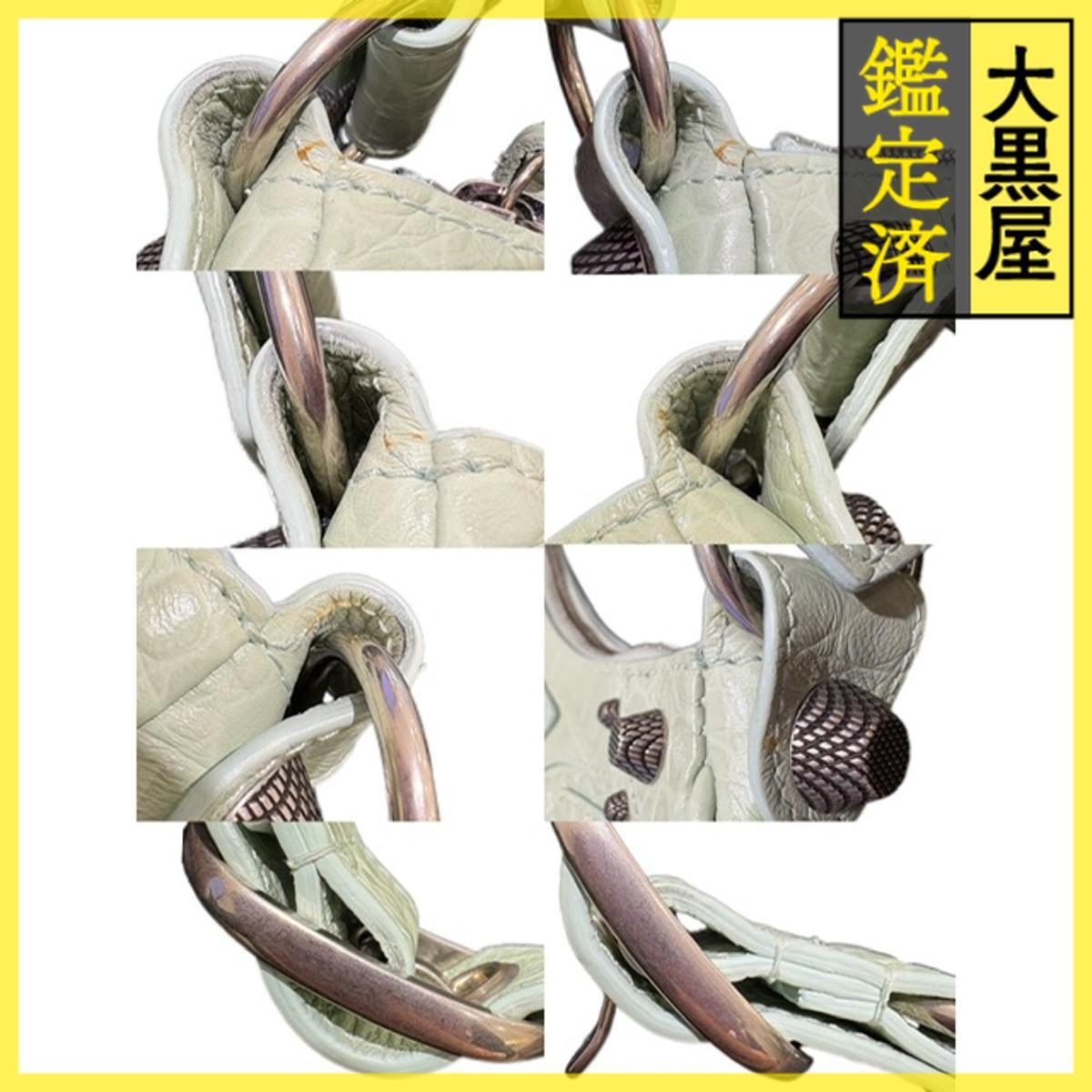 BALENCIAGA Balenciaga LUKA гол XS сумка на плечо кожа светло-зеленый 671309 2147300405031