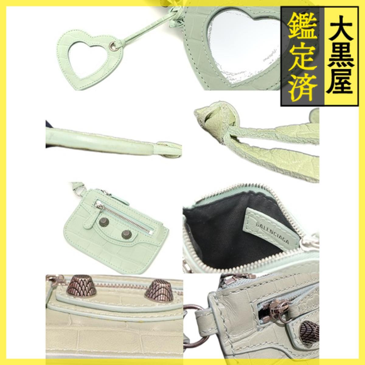 BALENCIAGA Balenciaga LUKA гол XS сумка на плечо кожа светло-зеленый 671309 2147300405031