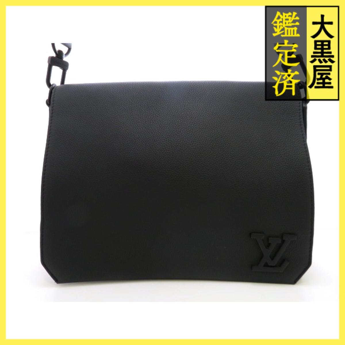 LOUIS VUITTON ルイヴィトン ショルダーバッグ テイクオフ?メッセンジャー LVアエログラム ノワール レザー M57080