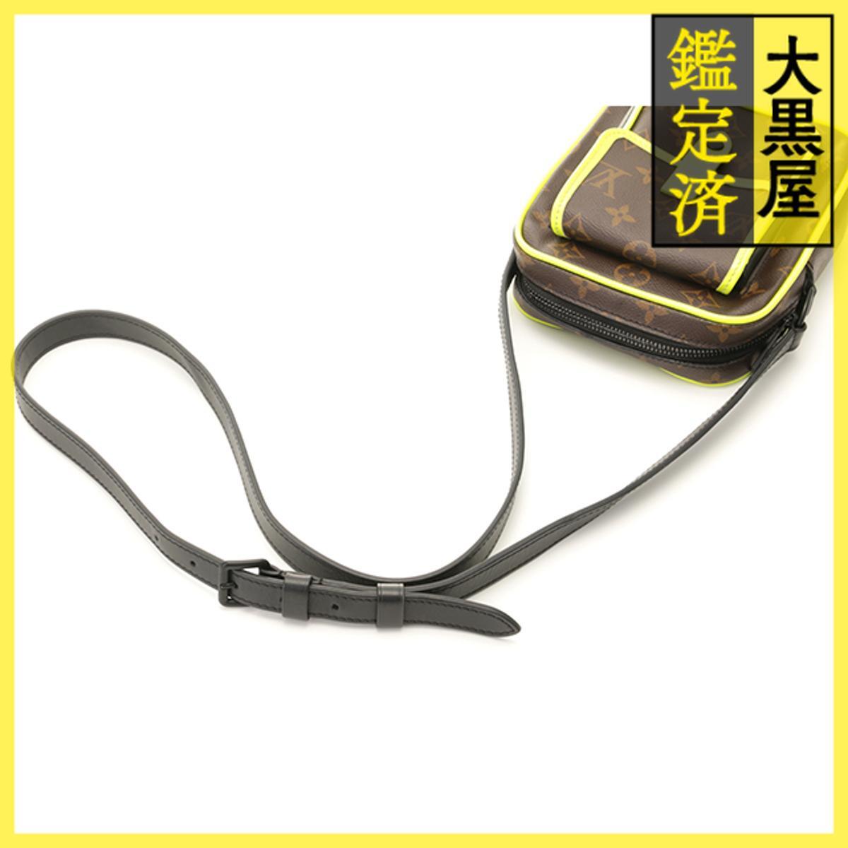 LOUIS VUITTON ルイヴィトン ショルダーバッグ クリストファー・ウエアラブルウォレット モノグラム・マカサー ネオンイエロー M80793_画像4