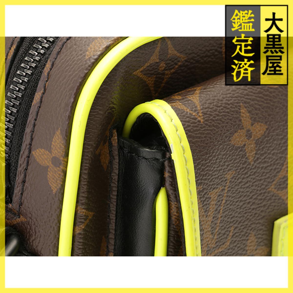 LOUIS VUITTON ルイヴィトン ショルダーバッグ クリストファー・ウエアラブルウォレット モノグラム・マカサー ネオンイエロー M80793_画像6