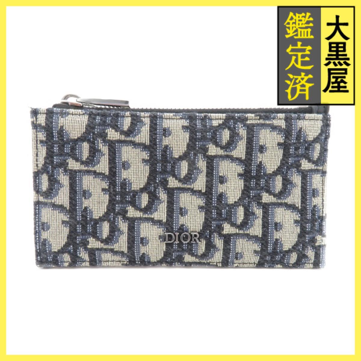 ディオール Dior 小銭入れ オブリーク ジップ カードホルダー ブラック/ネイビー キャンバ 2ESBC250YSE_H05E_画像1