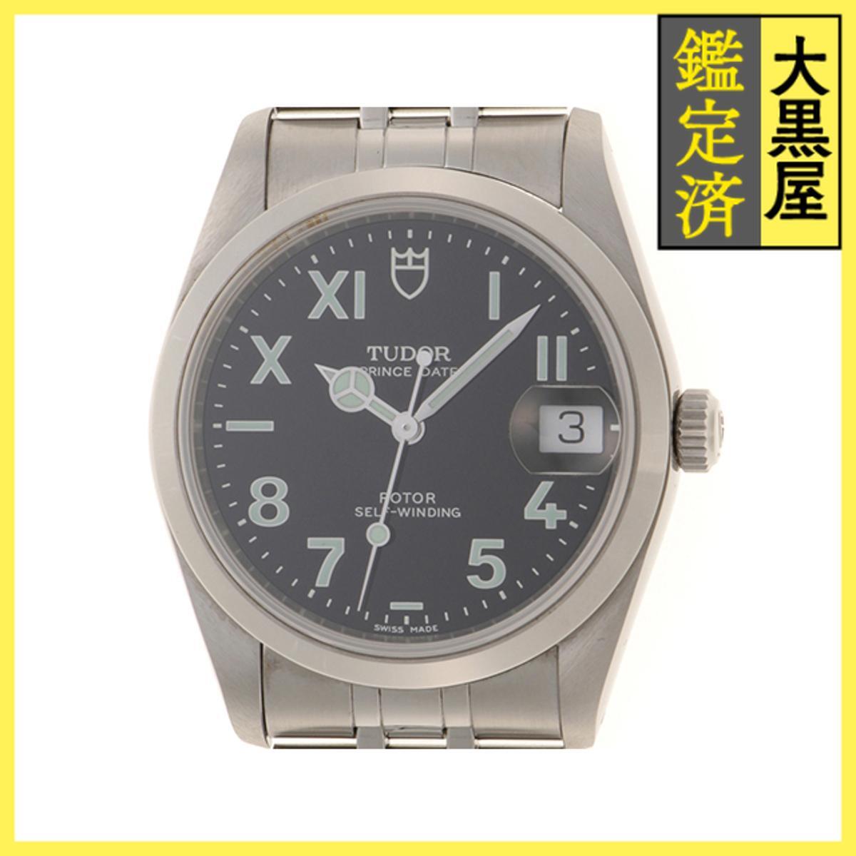 TUDOR チュードル プリンセスデイト ユニークダイヤル 74000 SS/SS 自動 ブラック 男性用/Men's watches_画像1