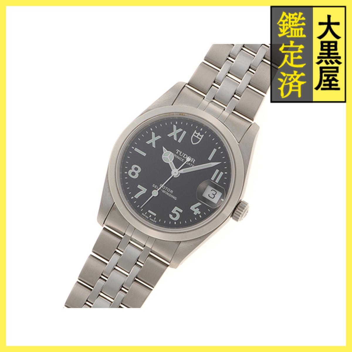 TUDOR チュードル プリンセスデイト ユニークダイヤル 74000 SS/SS 自動 ブラック 男性用/Men's watches_画像2