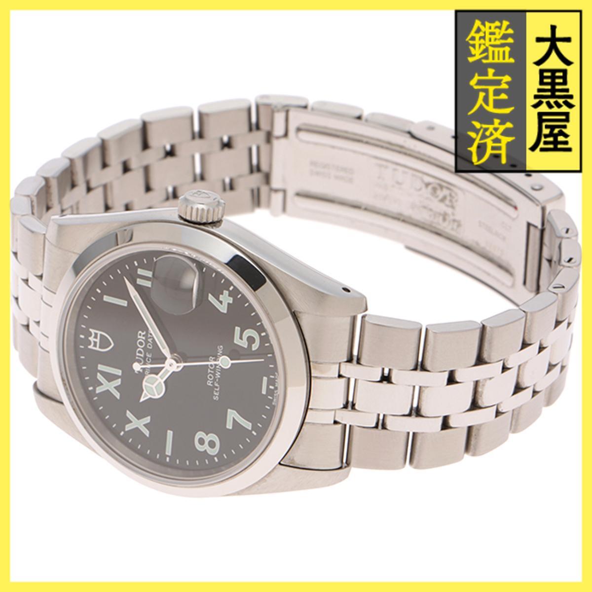 TUDOR チュードル プリンセスデイト ユニークダイヤル 74000 SS/SS 自動 ブラック 男性用/Men's watches_画像3