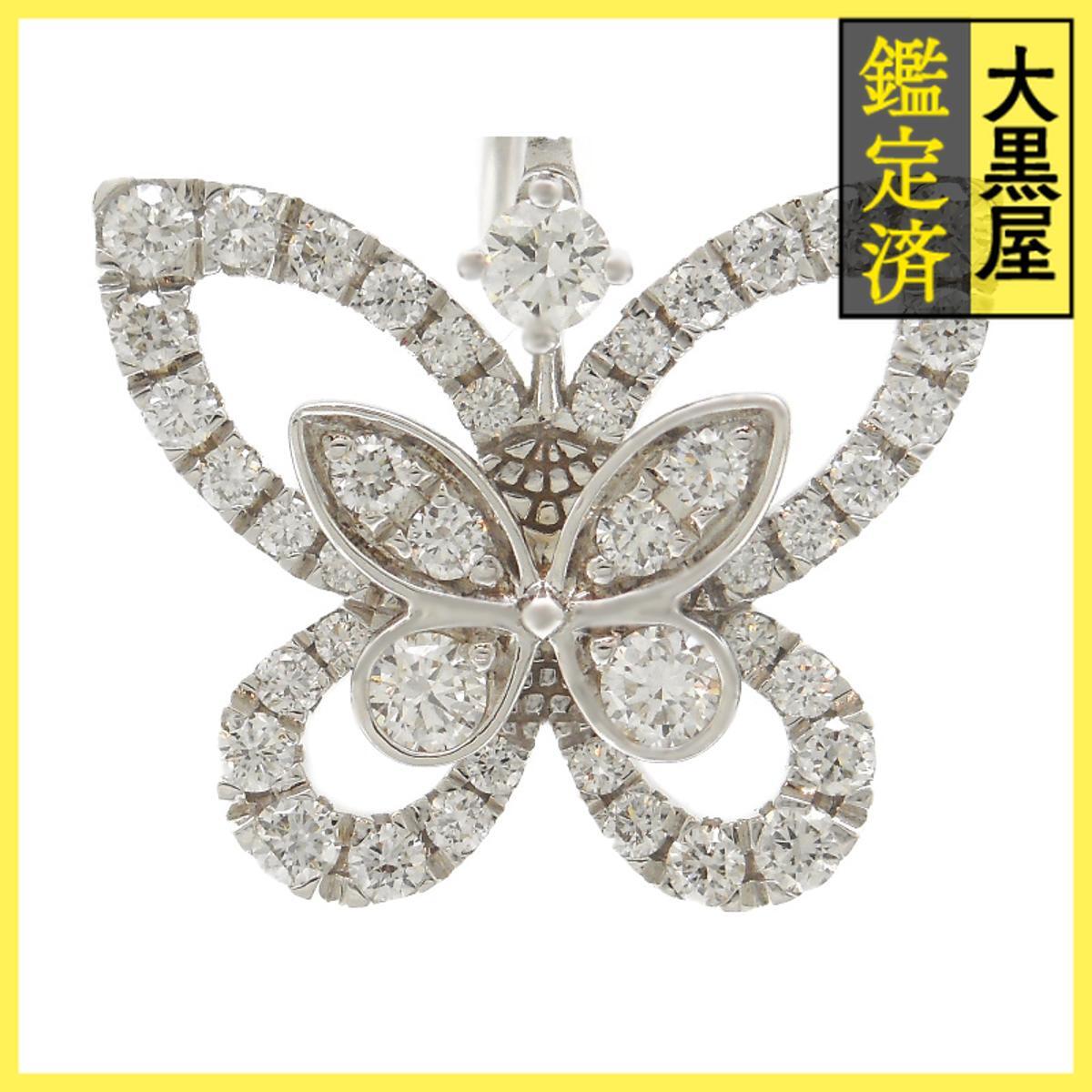 GRAFF グラフ バタフライシルエットドロップピアス ピアス WG ホワイトゴールド ダイヤモンド 5.0g RGE1617_画像5