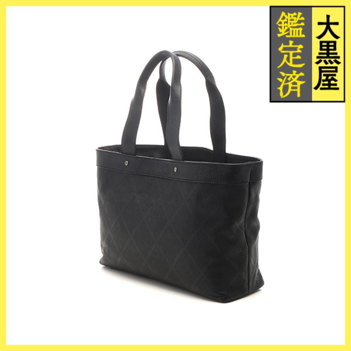 CHANEL　シャネル　ココマーク　パンチング　トートバッグ　ブラック　レザー　A33936　11番台_画像2