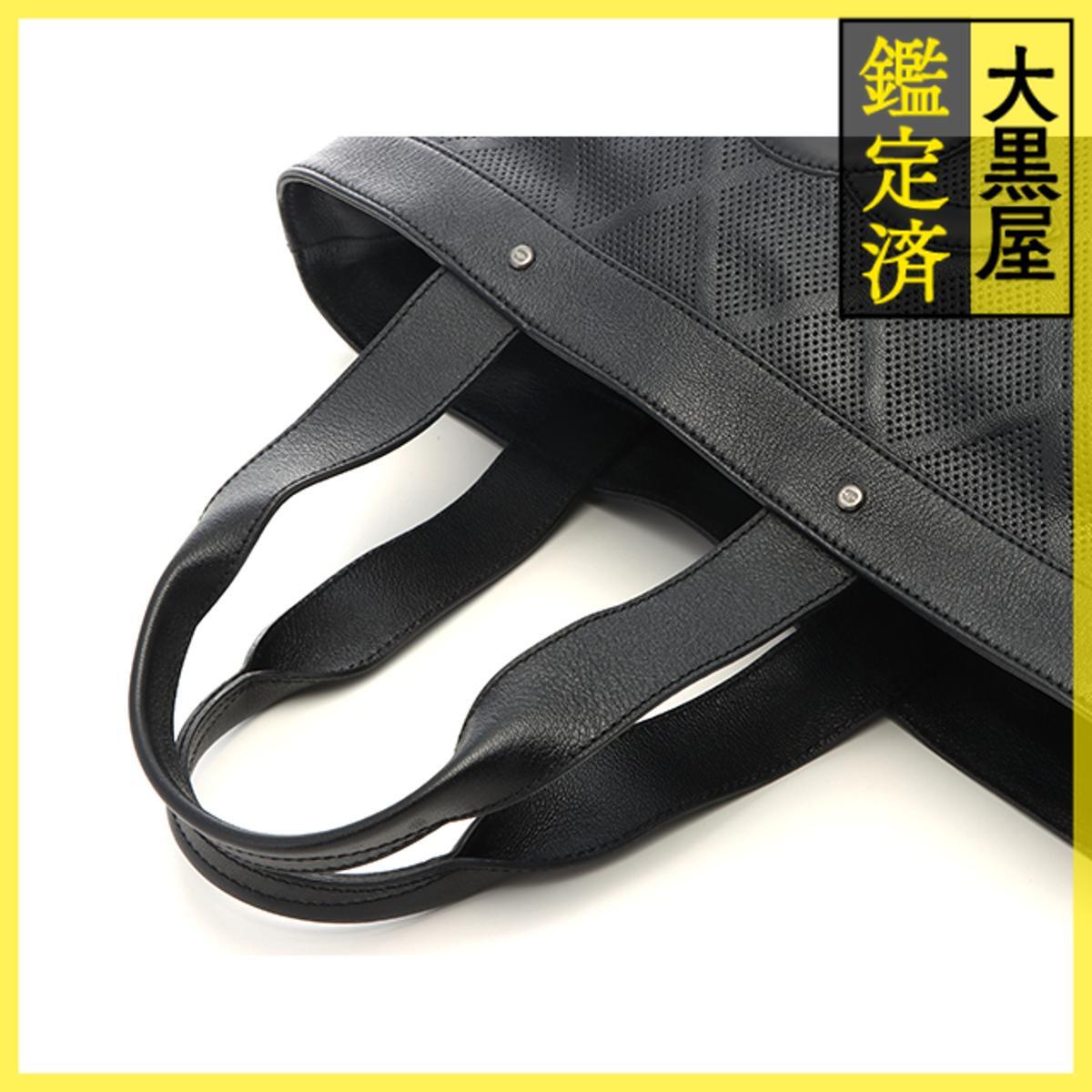 CHANEL　シャネル　ココマーク　パンチング　トートバッグ　ブラック　レザー　A33936　11番台_画像4