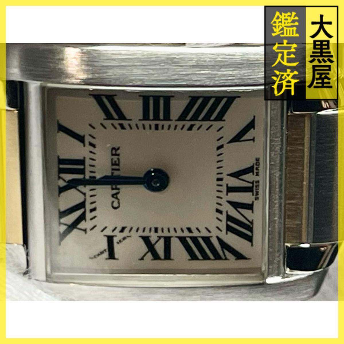 Cartier カルティエ タンクフランセーズ W51007Q4 SS/YG クォーツ ホワイト 女性用/Ladies watches_画像8
