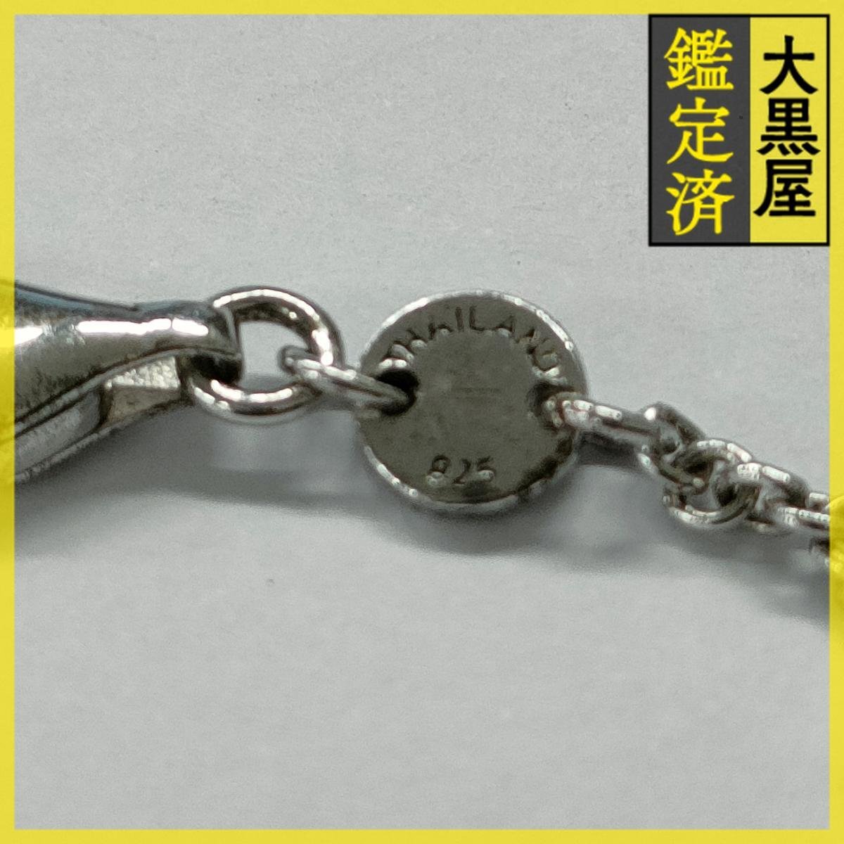 【大黒屋82】CELINE セリーヌ ミニトリオンフ シルバーブレスレット SV925 刻印入り レディース 保存袋付き 返品交換不可_画像5