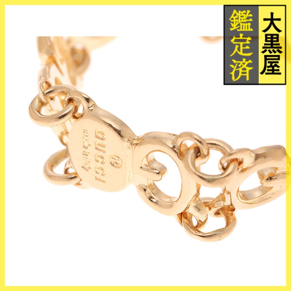 GUCCI グッチ GGチェーン リング K18 ゴールド 約11号 約2.2g 2143700206803_画像3