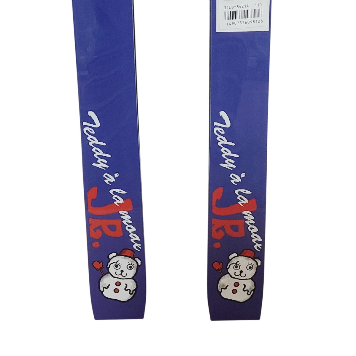 Ye2304LL◎未使用品 Mizuno Teddy a la mode JR. 110cm ミズノ テディベア テディアラモード スキー板 ジュニア 子供 ネイビー キッズ_画像4