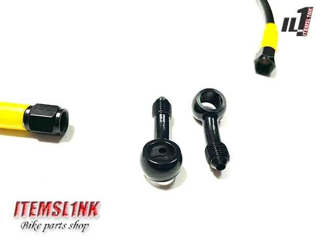 LK19-11B メッシュ フロント ブレーキホース 110cm モンキー125 JB02 グロム MSX125 JC/61/75 CB125T CBF125 CBR125R CBR250/R/RR MC 汎用の画像9