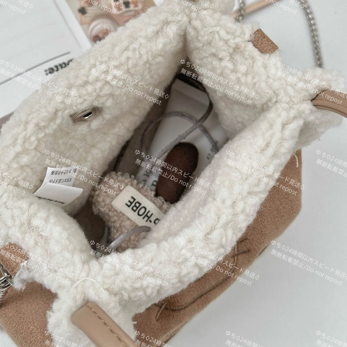 おまけ◎ 海外限定 サンリオ モコモコ ショルダーバッグ ハンドバッグ トートバッグ サブバッグ 手提げ 斜め掛け シナモロール_画像3