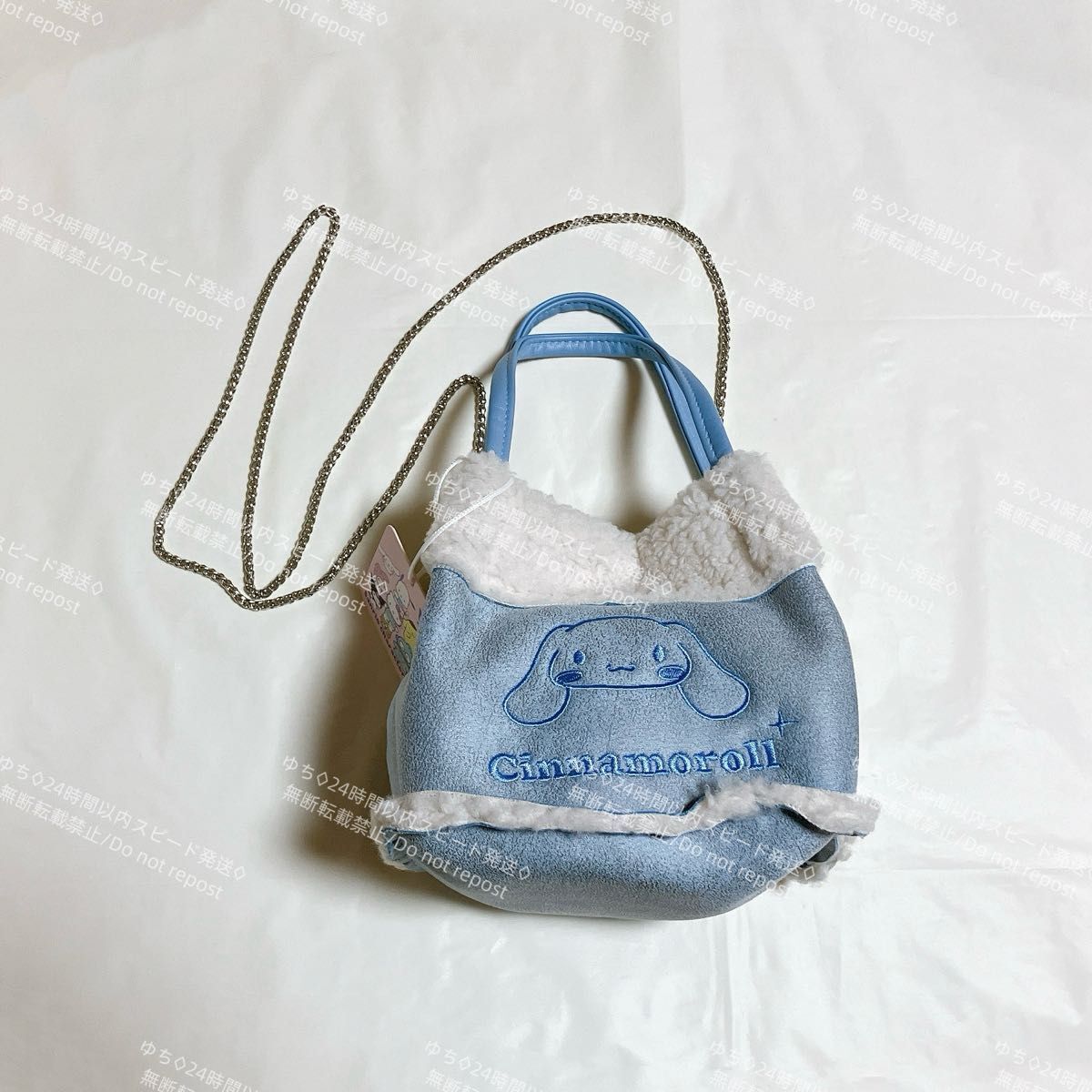 おまけ◎ 海外限定 サンリオ モコモコ ショルダーバッグ ハンドバッグ トートバッグ サブバッグ 手提げ 斜め掛け シナモロール_画像6