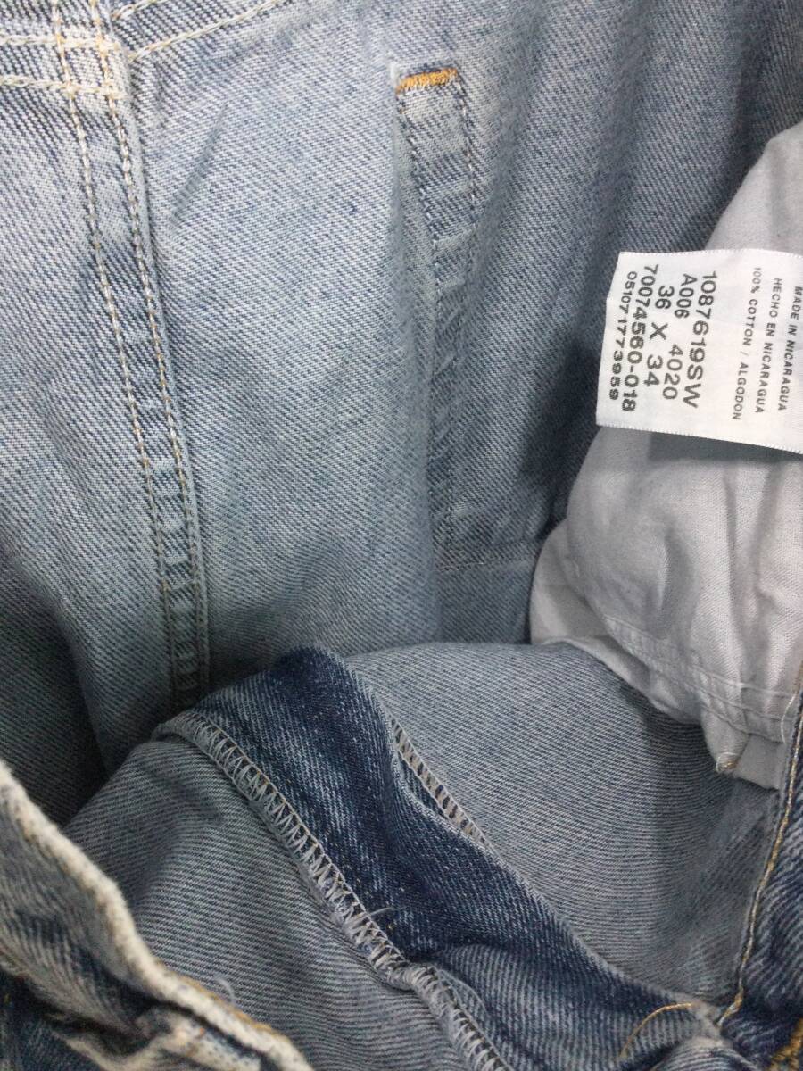 RUSTLER ラスラー Wrangler デニムパンツ ジーンズ ロング ボトムス W36 L34 メンズL〜XL 大きめ 良品_画像9