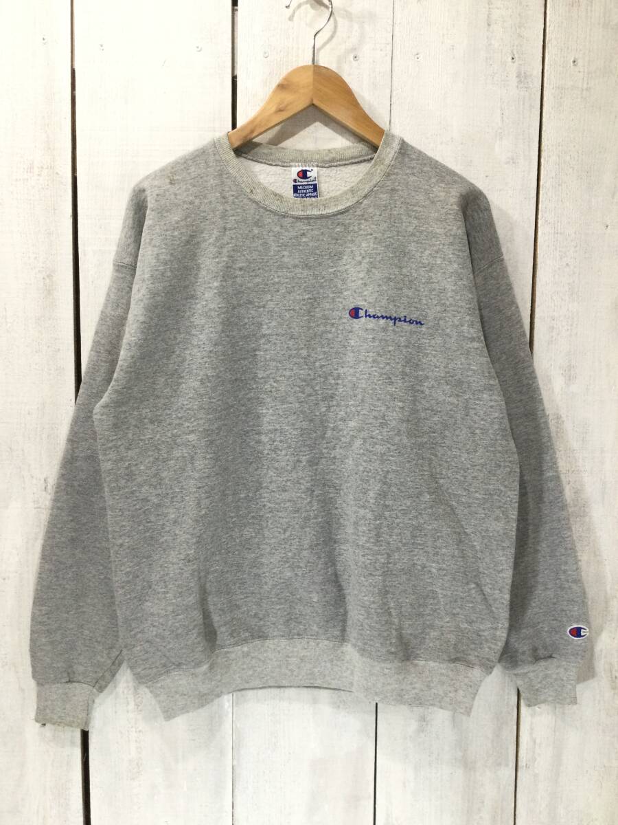 Champion チャンピオン メキシコ製 トリコタグ ワンポイント スウェット スウェットシャツ トレーナー メンズM 状態良好_画像1