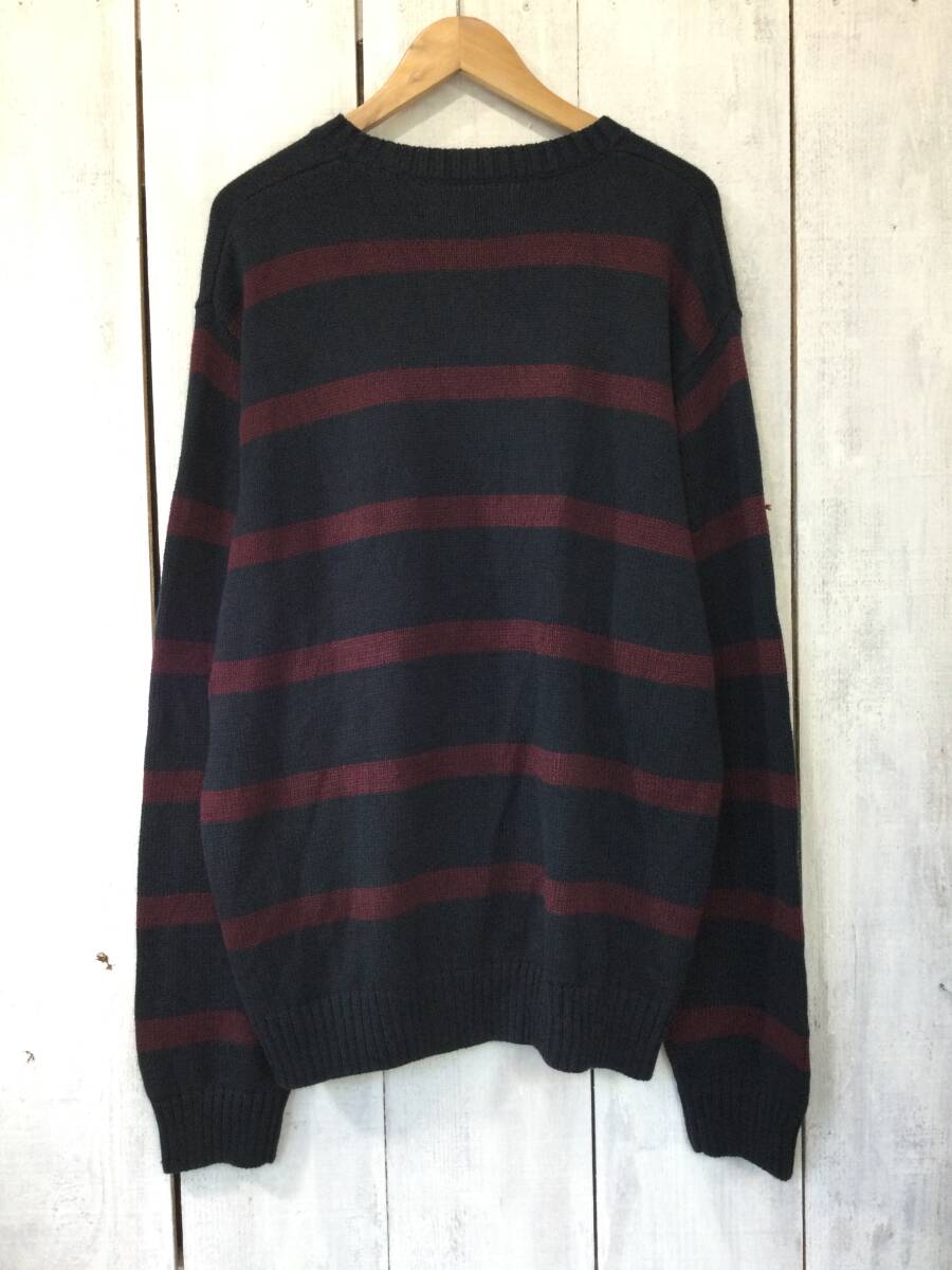 CHAPS チャップス ボーダー柄 コットンニット クルーネックセーター メンズXL 状態良好 _画像8